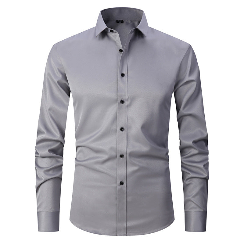 Kirk – Chemise Slim Fit à Manches Longues et Couleur Unie
