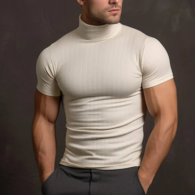 Damien - T-shirt Slim Fit avec Col Roulé