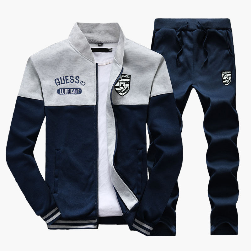 Survêtement Baseball Homme Style Sport Décontracté Ensemble Haut et Pantalon