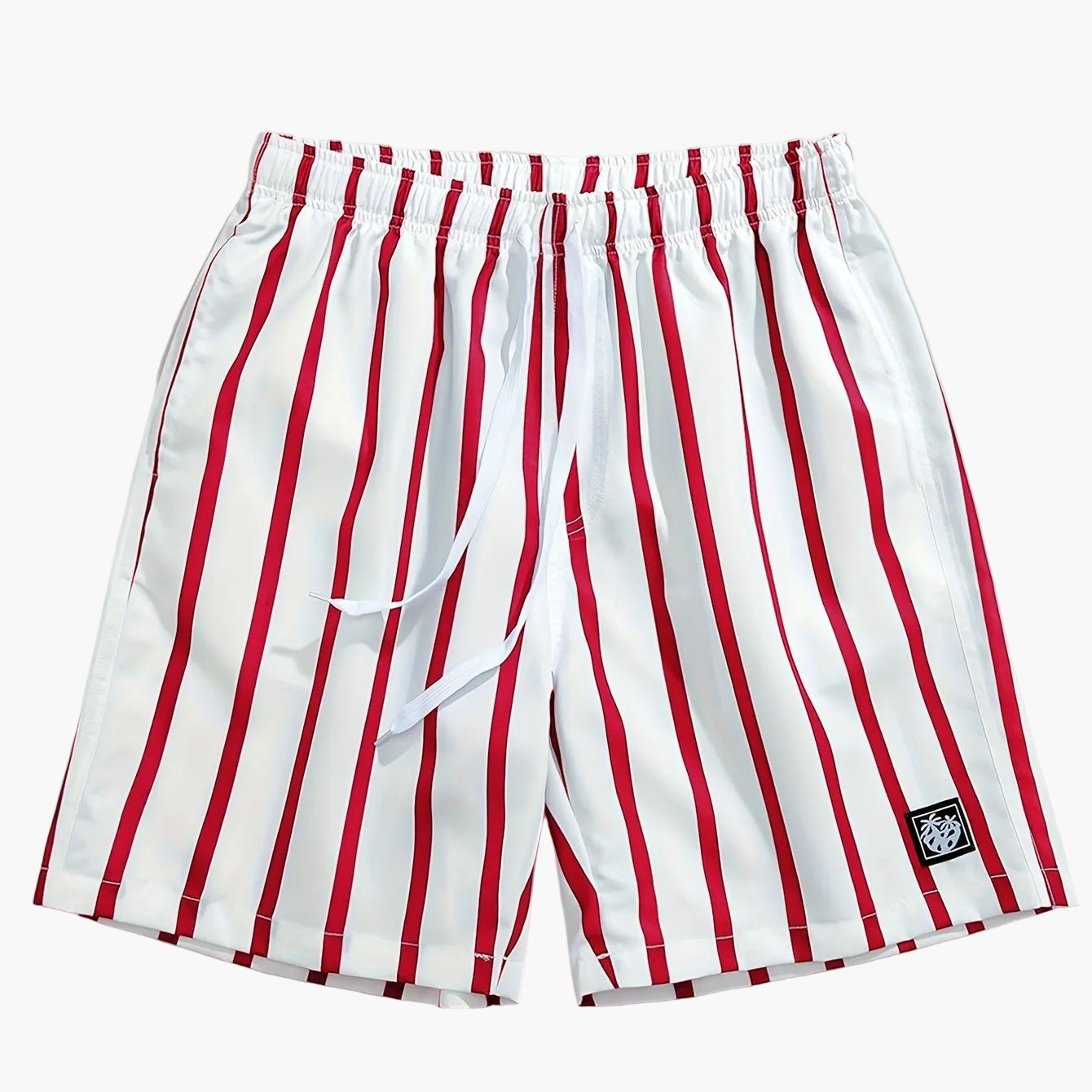Costume da bagno uomo a righe rosse stile casual per l'estate