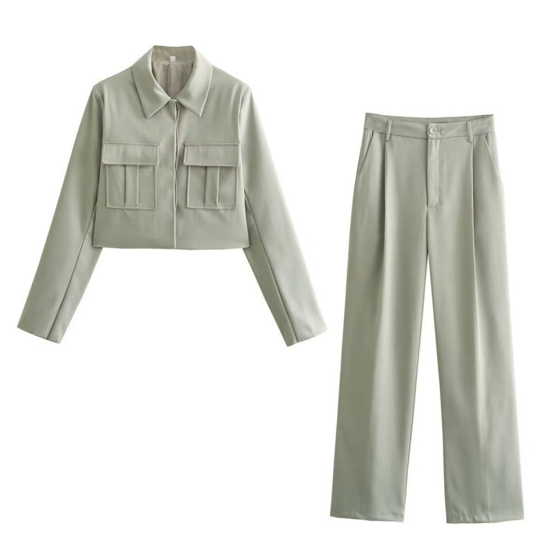 Jane – Costume Élégant avec Pantalon Droit