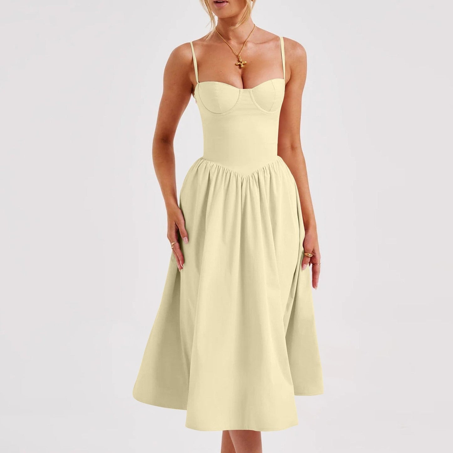 Stephanie – Robe Longue Rétro Style Cour