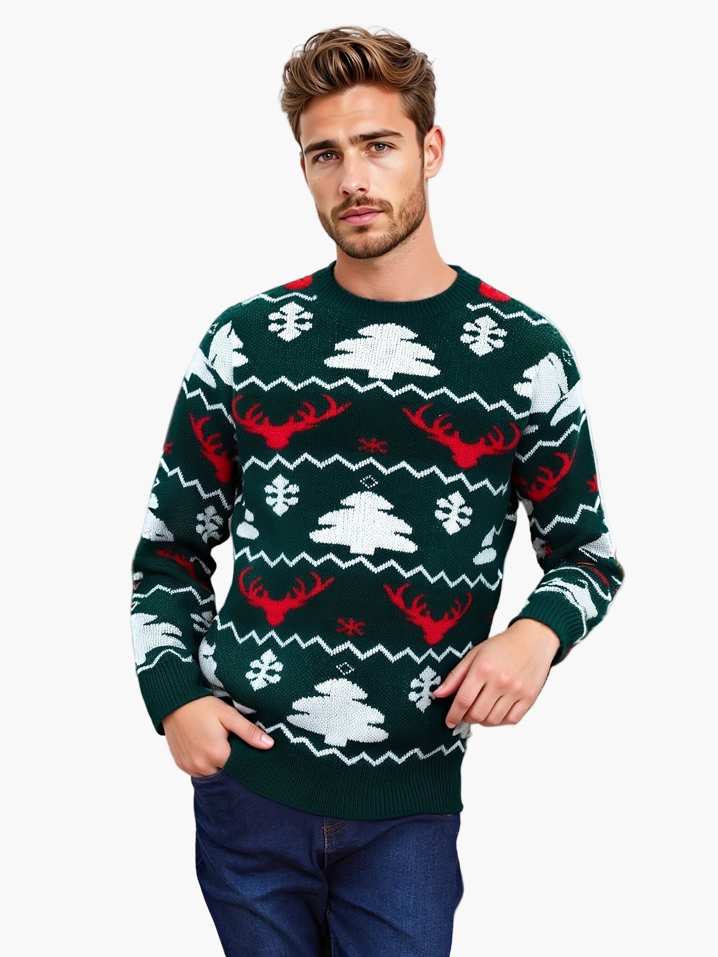 Pull de Noël homme style festif pour soirées et fêtes d'hiver