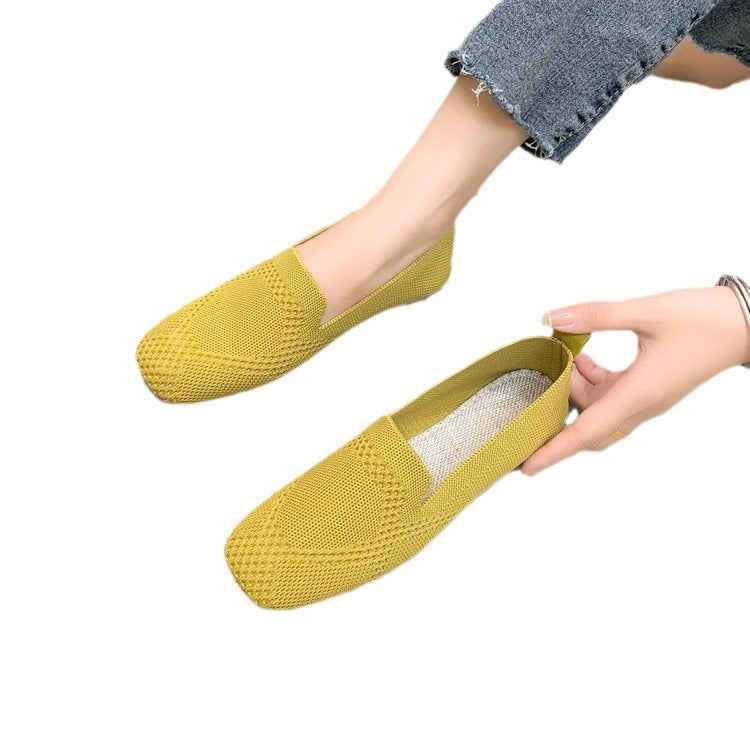 Juliet – Chaussures à Talon Plat Tissées Volantes pour Femmes