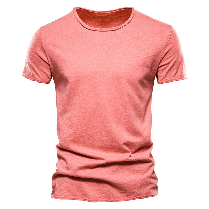 Frank – T-shirt Slim en Coton Slub à Manches Courtes