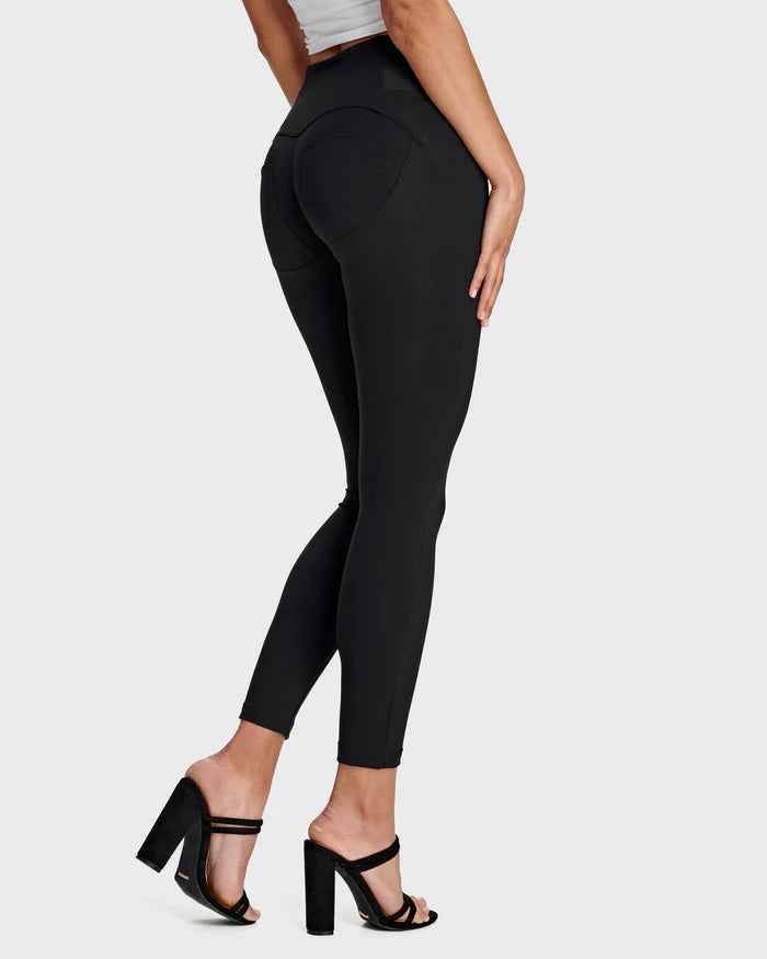 Leggings Slim à Fermeture Éclair avec Fesses de Pêche Stretch