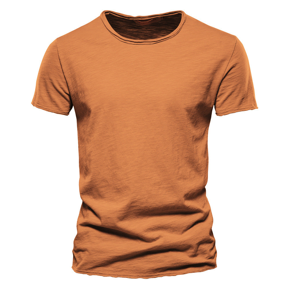 Frank – T-shirt Slim en Coton Slub à Manches Courtes
