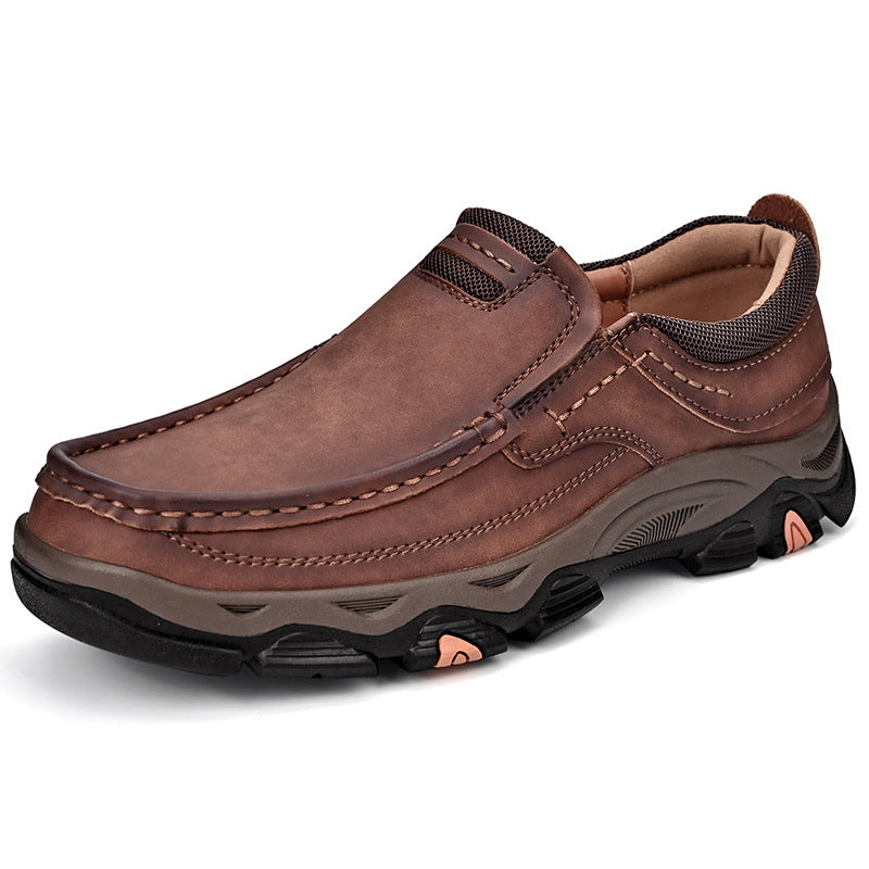 Mathew – Chaussures de randonnée en cuir vegan pour hommes grandes tailles