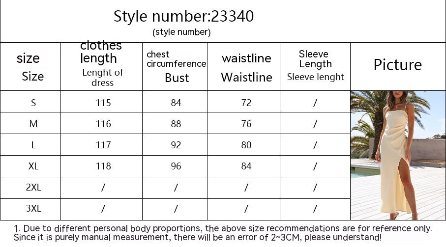Robe longue élégante à bretelles pour femme – Style fendu chic pour occasions spéciales et été