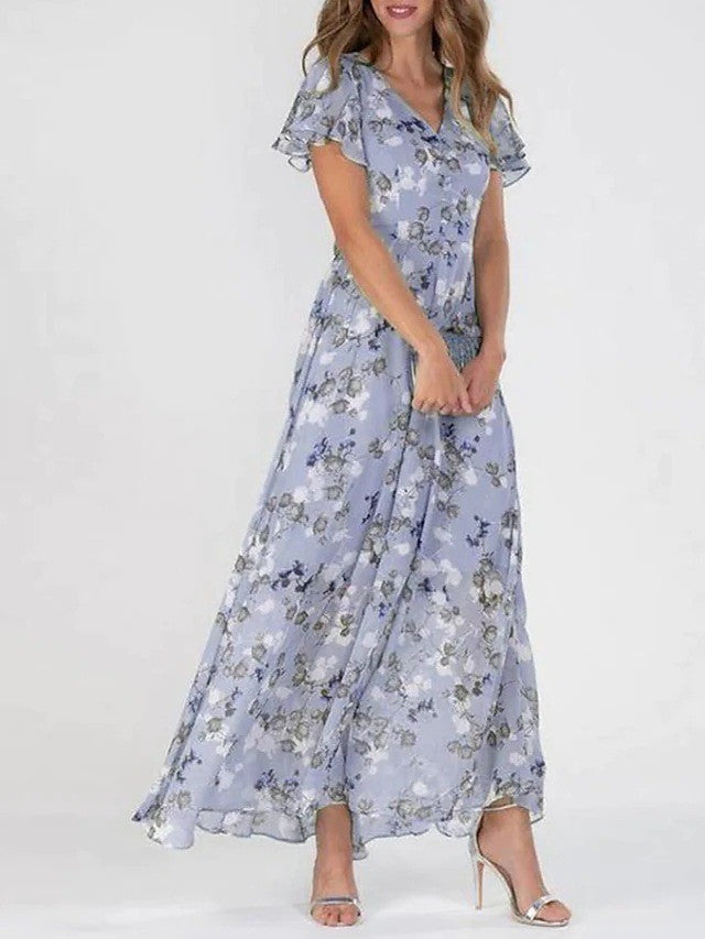 Esme – Robe Imprimée avec Taille Cintrée