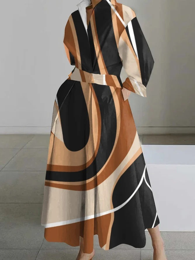Grace – Robe à manches longues avec taille élastique