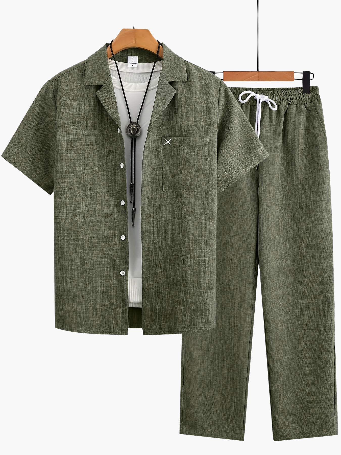 Casual herenset met korte mouwen – Moderne stijl, ideaal voor elke gelegenheid