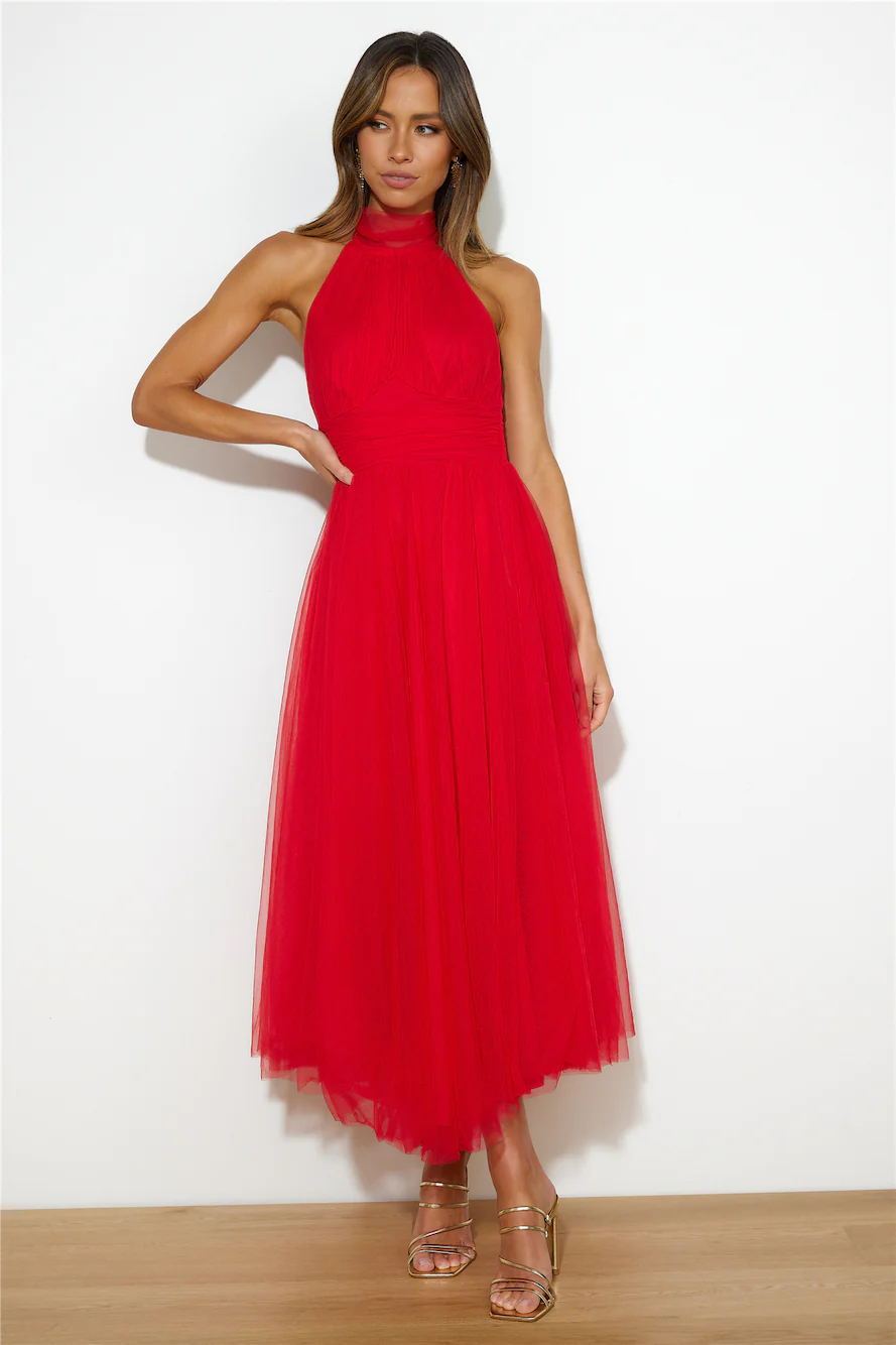 Kathleen – Robe Décontractée à Col Montant en Tulle