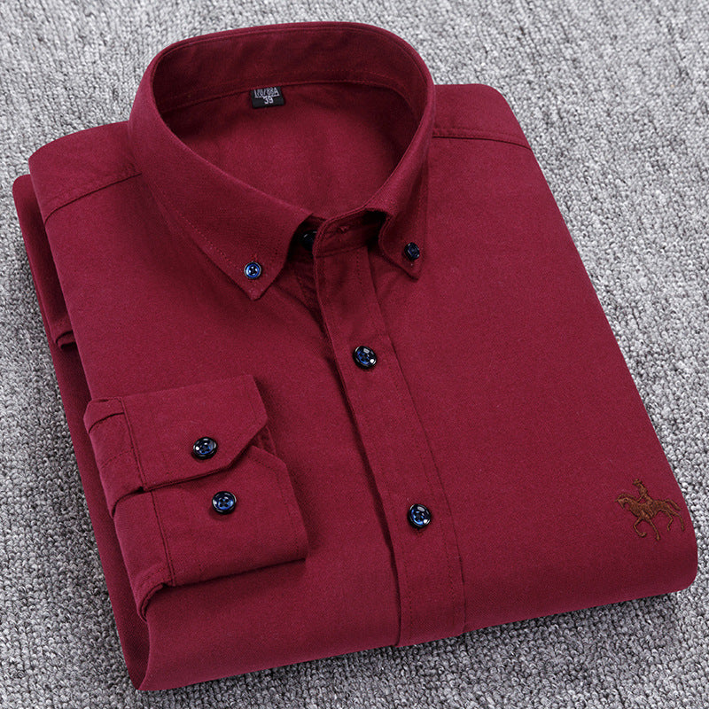 Jack – Chemise blanche oxford à manches longues