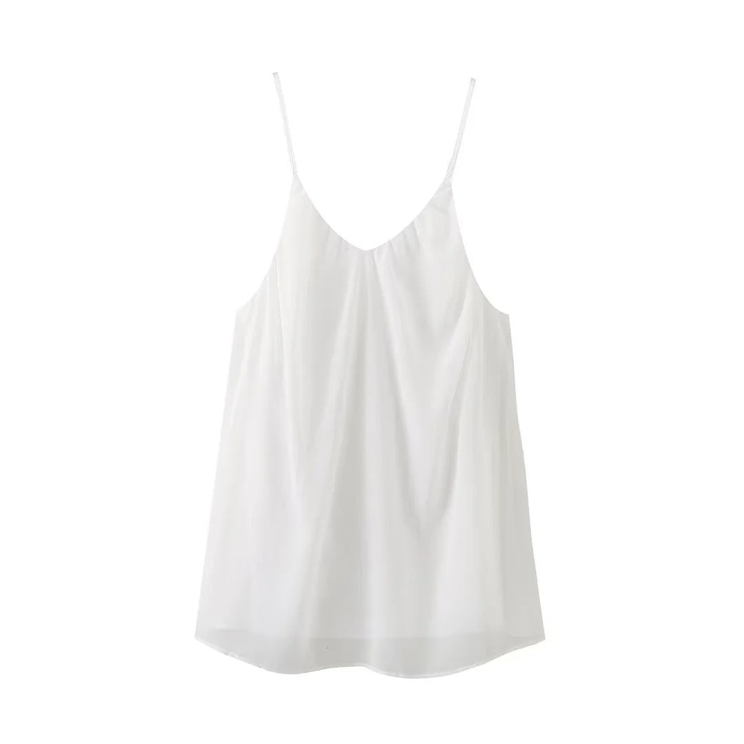 Tara – Robe Évasée Sans Manches à Col V