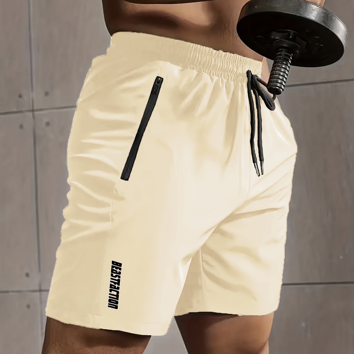 Korte sportbroek voor heren in fitnessstijl met ritszakken - Ideaal voor training en sportschool