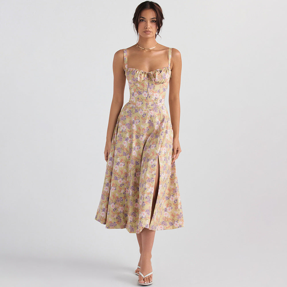 Rachael – Robe Longue Ajustée avec Dos Nu