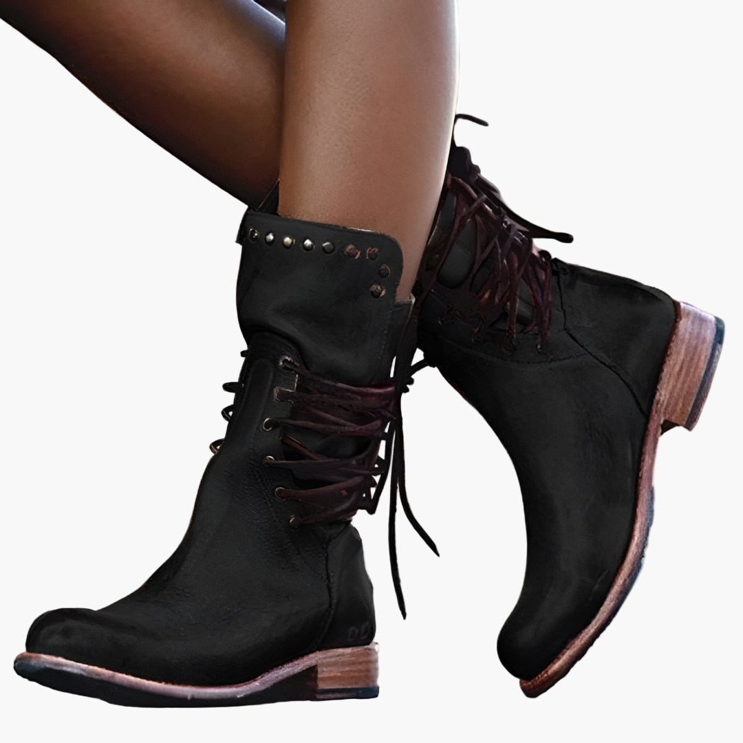 Bottes à Lacets Vintage pour Femme Style Aventurière – Confort et Élégance au Quotidien
