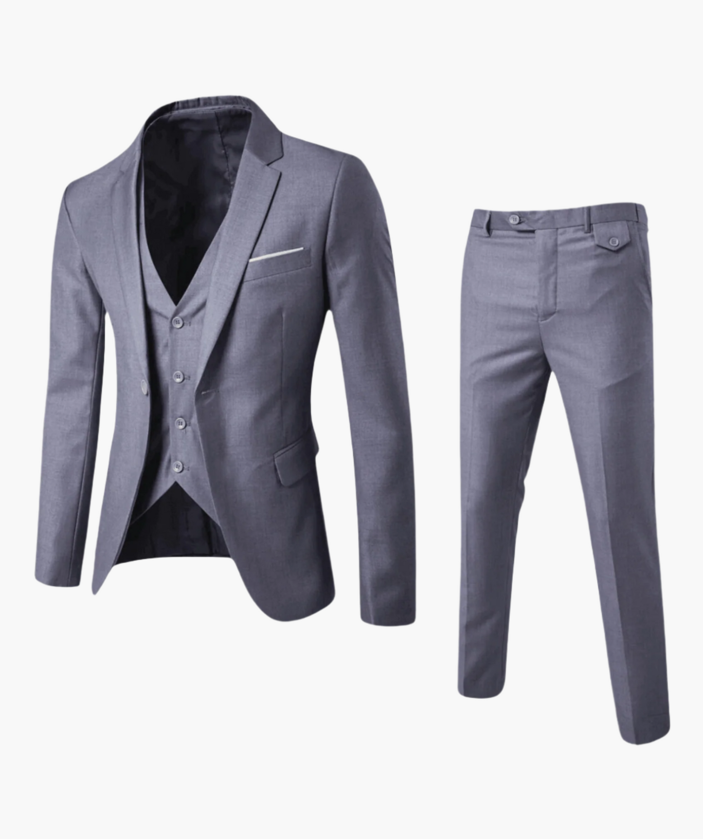 Costume Homme Élégant 3 Pièces avec Gilet – Style Classique pour Mariage et Affaires