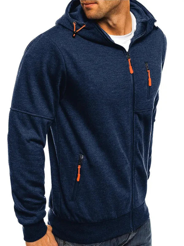 Veste à Capuche Homme Style Sport Décontracté pour Extérieur et Loisirs