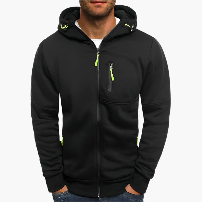 Veste à Capuche Homme Style Sport Décontracté pour Extérieur et Loisirs