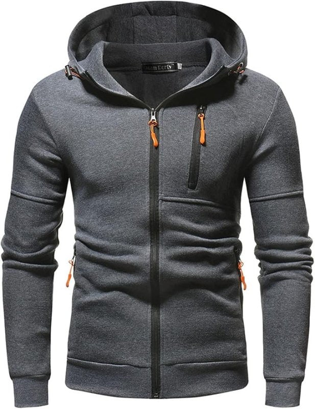 Veste à Capuche Homme Style Sport Décontracté pour Extérieur et Loisirs