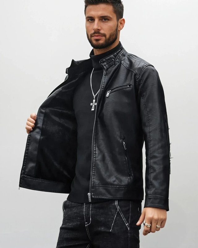 Blouson Homme Style Biker Urbain Polyvalent pour Sorties et Quotidien