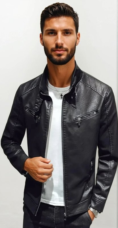 Blouson Homme Style Biker Urbain Polyvalent pour Sorties et Quotidien