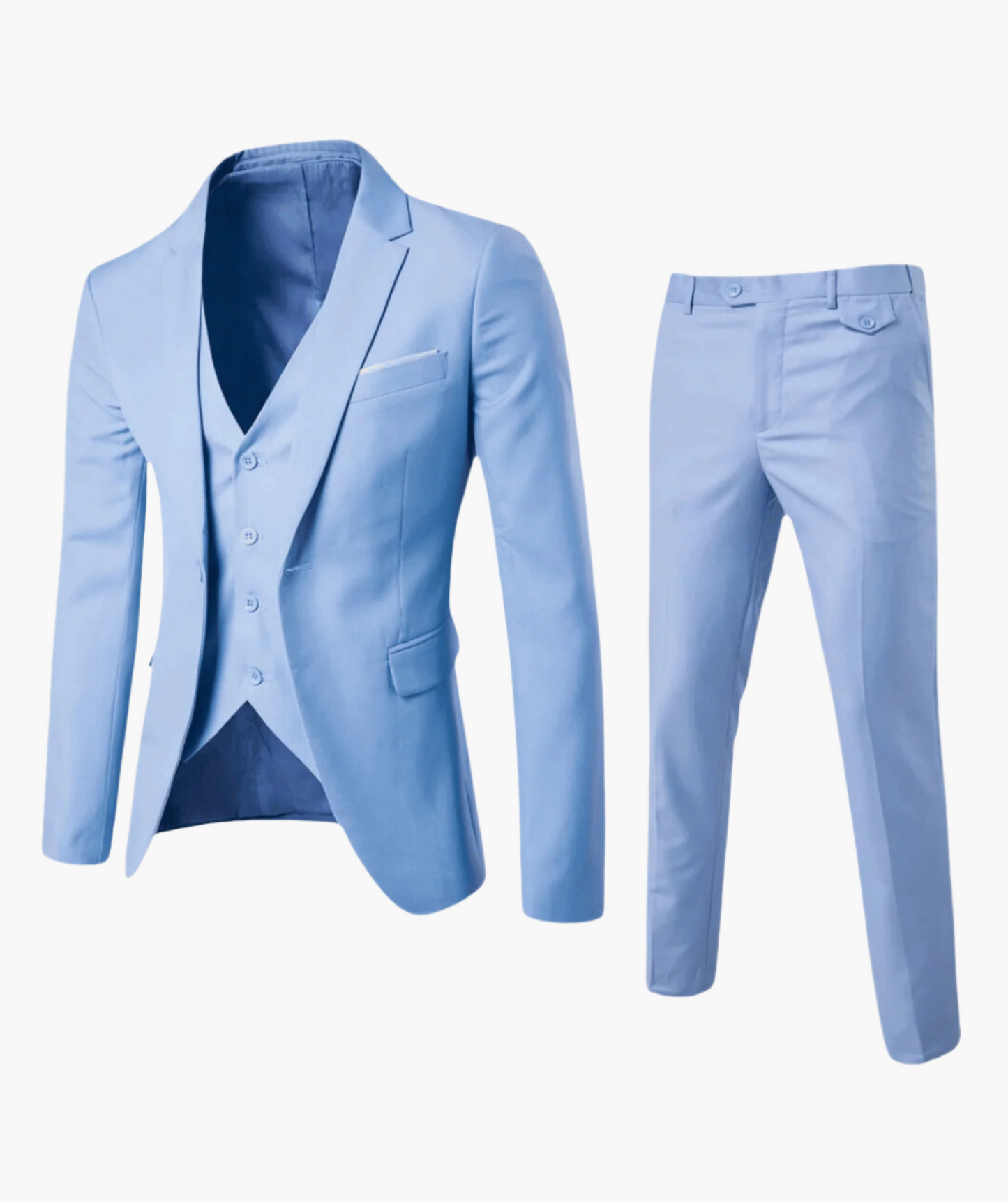 Costume Homme Élégant 3 Pièces avec Gilet – Style Classique pour Mariage et Affaires