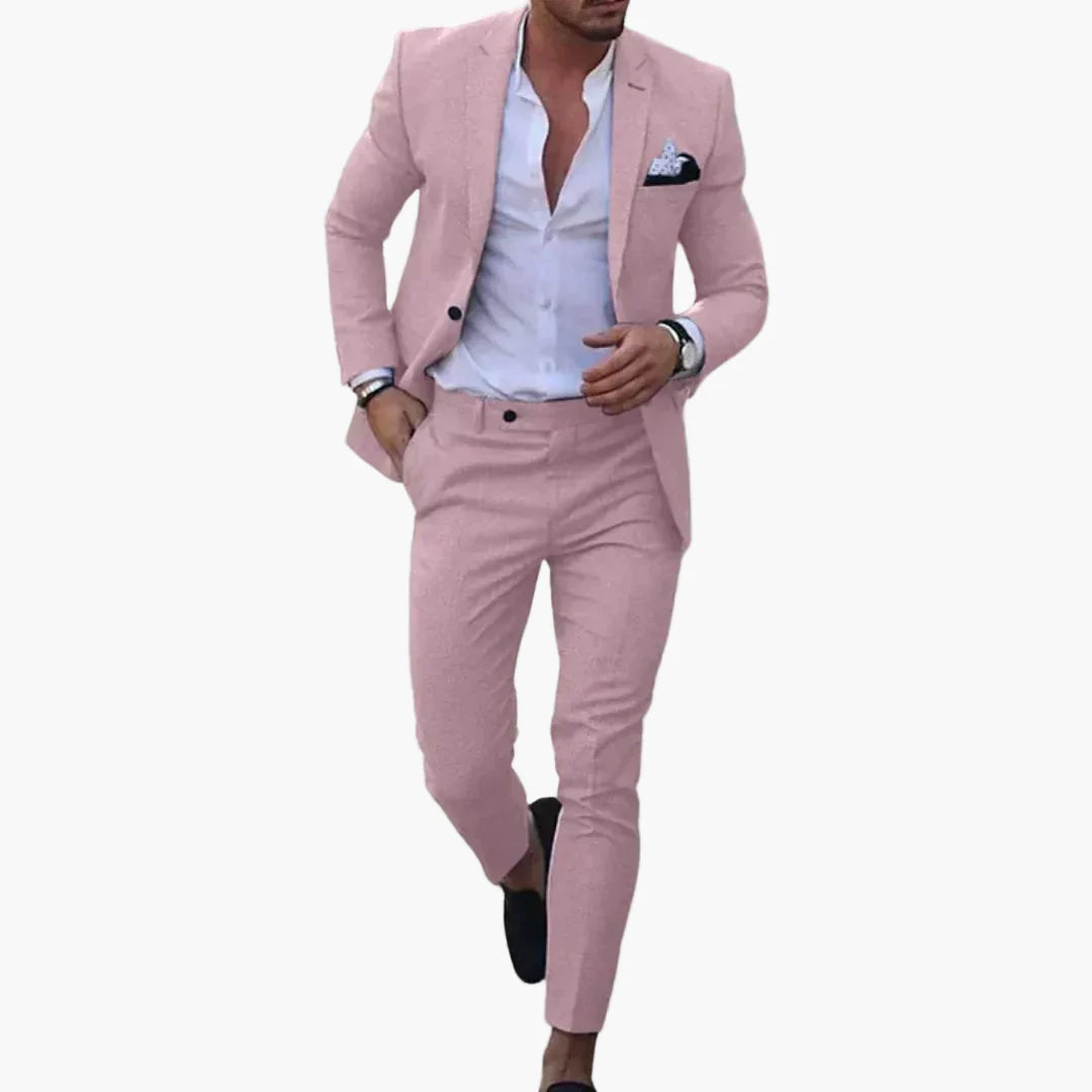 Elegant herredragt med slim fit i afslappet stil til events og forretning