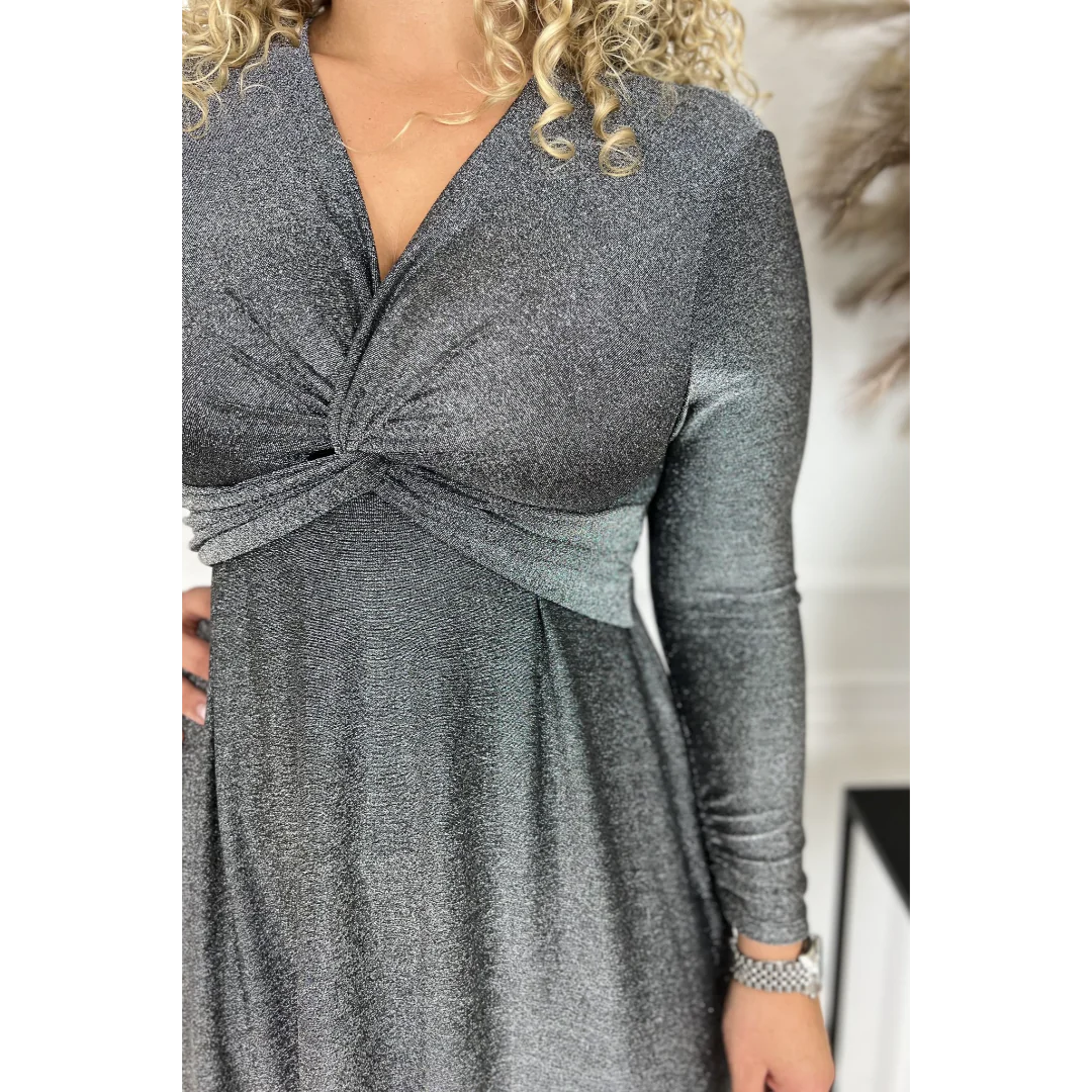 Robe unie Sexy à Manches Longues