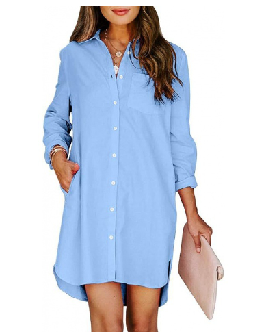 Emma – Robe Chemise en Denim