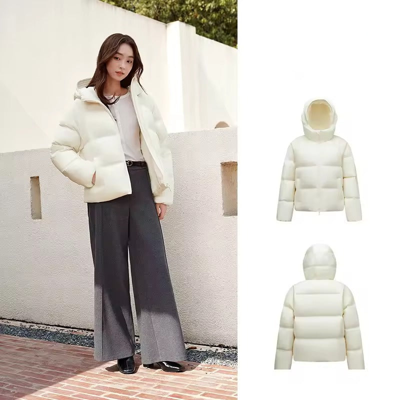 Doudoune Femme Élégante à Capuche Style Décontracté pour Hiver