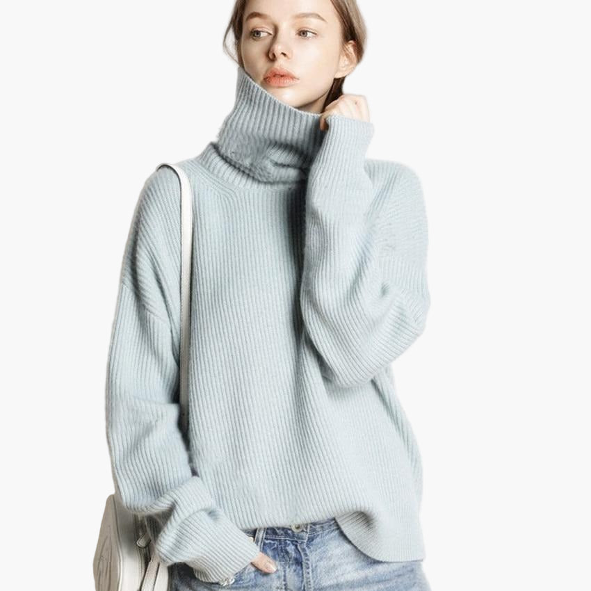 Pull à col roulé oversize pour femme - Style décontracté et tendance