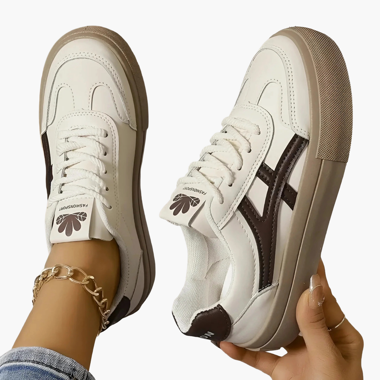 Baskets orthopédiques femme style rétro pour confort quotidien et marche urbaine