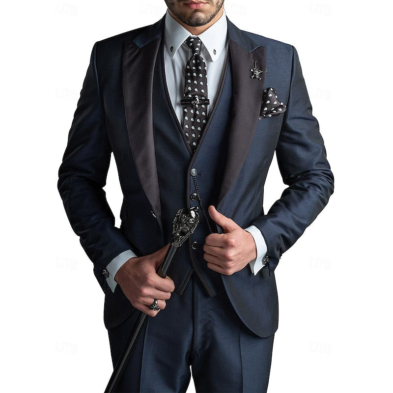 Costume 3 pièces élégant pour homme style moderne – Idéal mariage, cérémonie, événement
