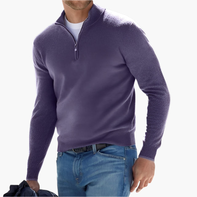 Pull Homme Demi-Zip Style Moderne pour Look Élégant et Décontracté