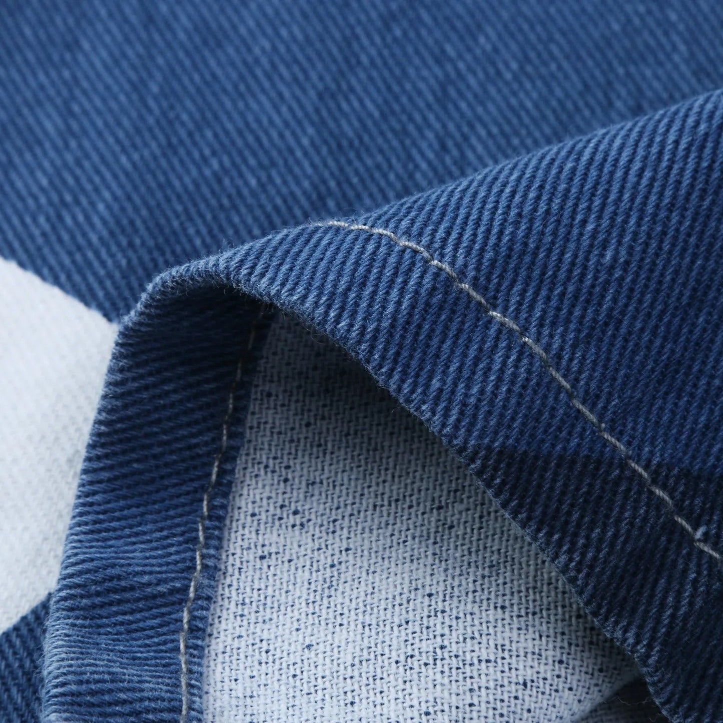 Pantalon en Jean à Motifs Géométriques