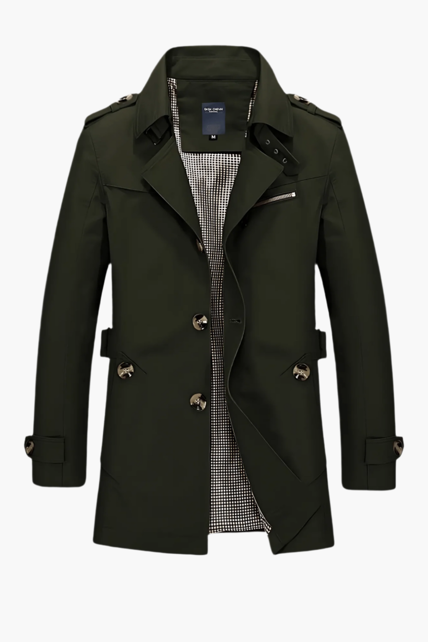 Trench-coat classique pour homme style urbain élégant