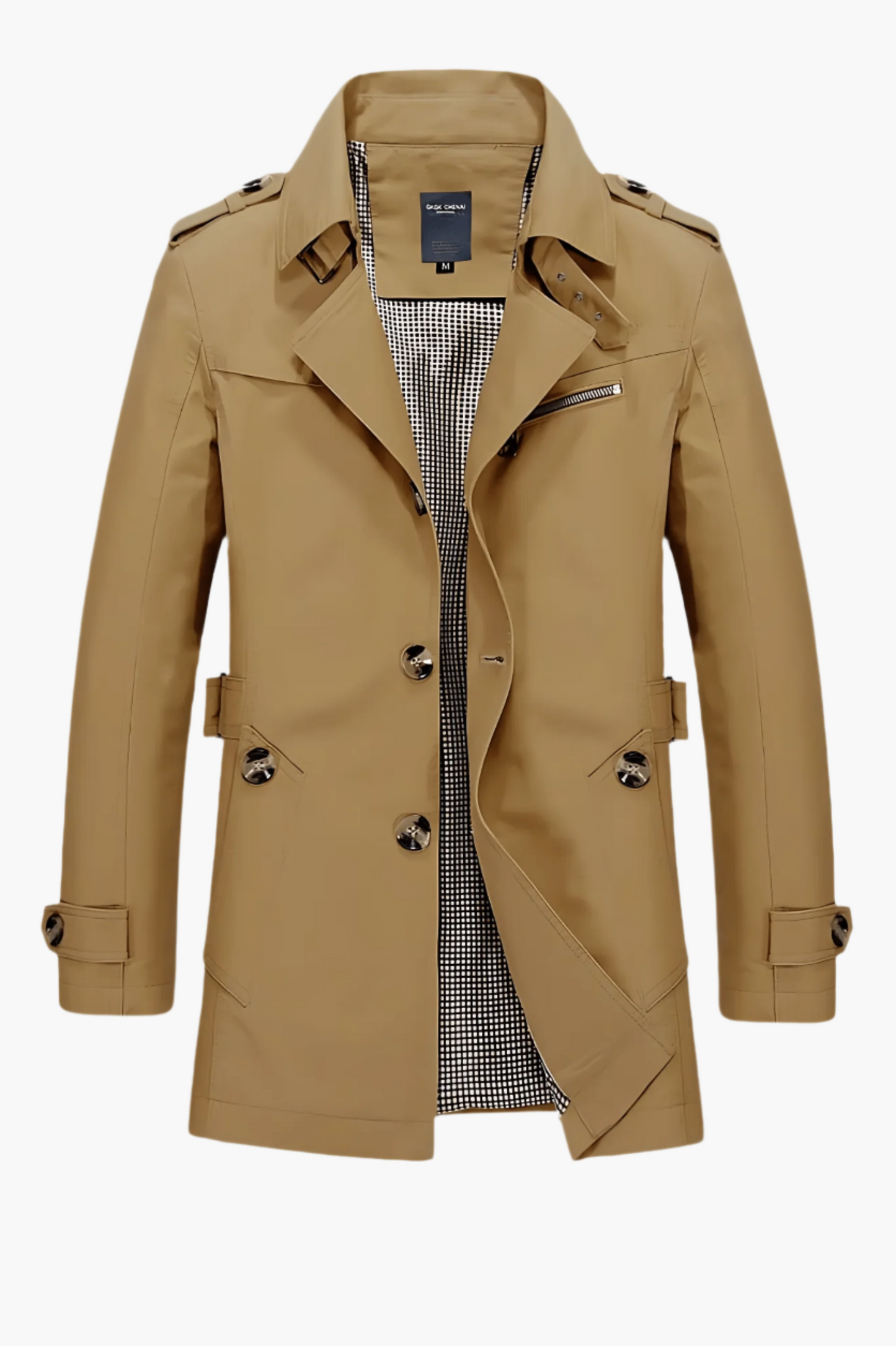 Trench-coat classique pour homme style urbain élégant