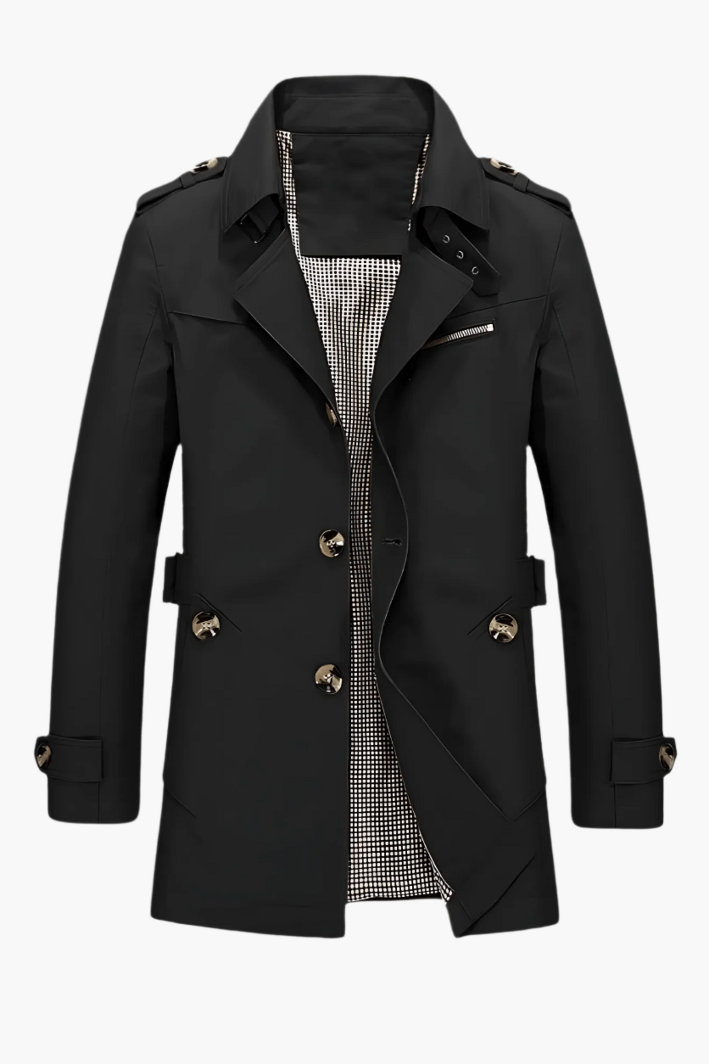 Trench-coat classique pour homme style urbain élégant