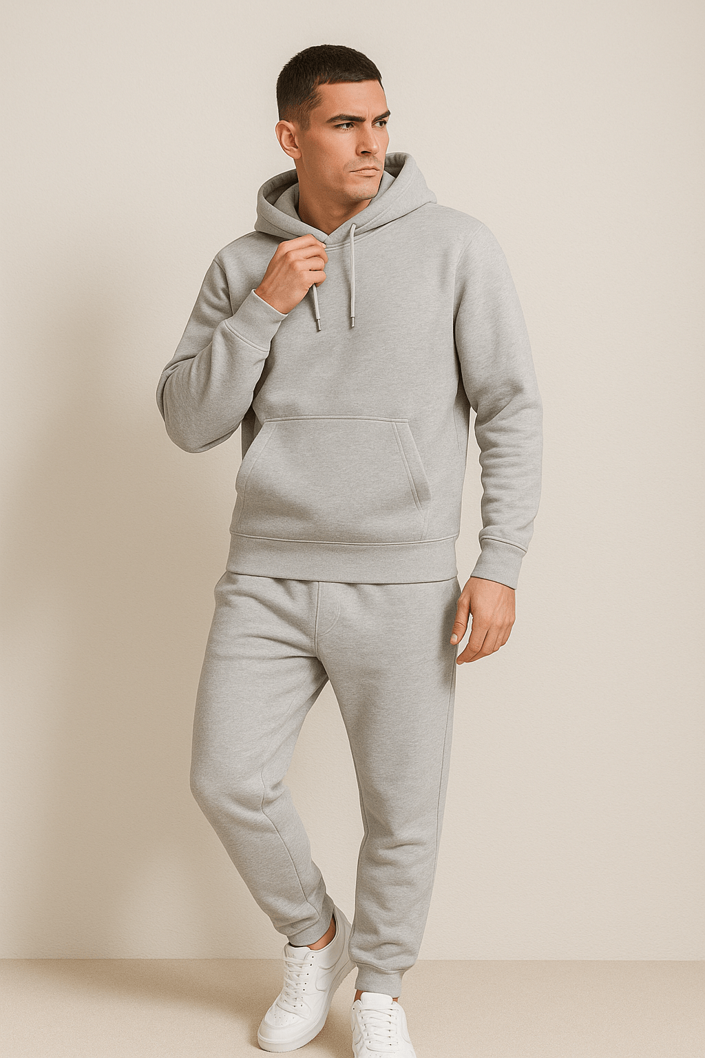 Ensemble de survêtement à capuche pour homme - Style décontracté et confortable, idéal pour le sport et la détente
