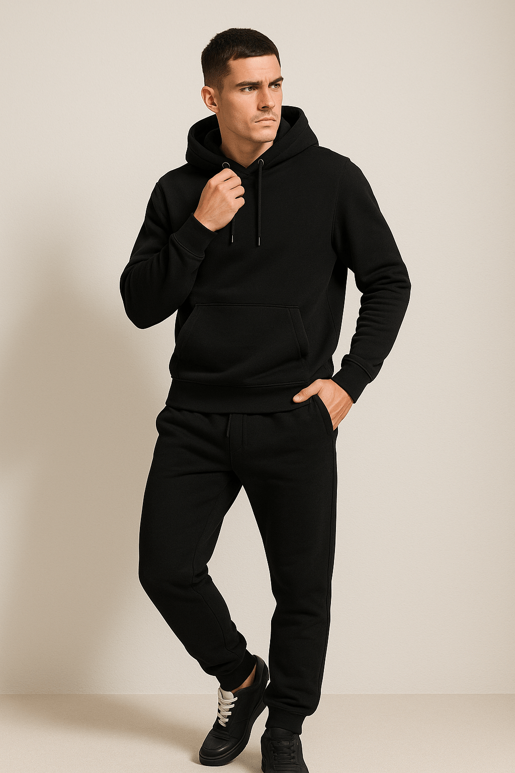Ensemble de survêtement à capuche pour homme - Style décontracté et confortable, idéal pour le sport et la détente