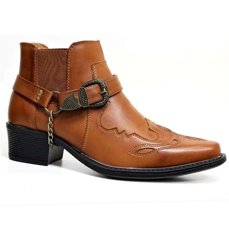 Isaac – Bottes en motard style cowboy
