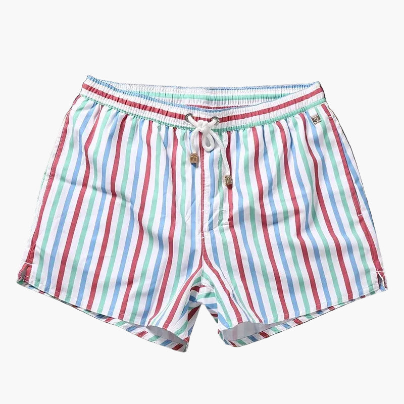 Pantalones cortos de baño para hombre con rayas estilo marinero – Ideal para la playa y el verano