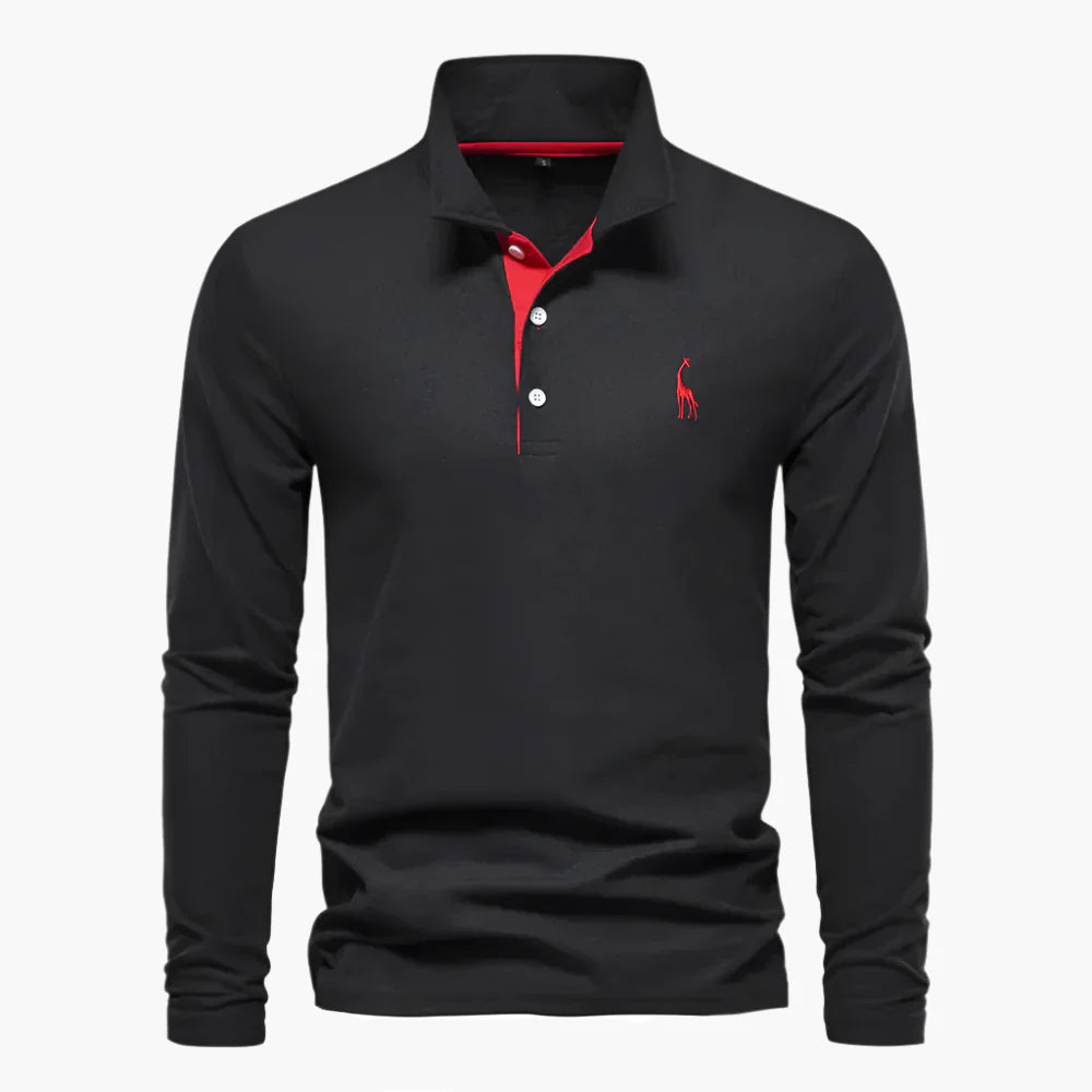 Polo à Manches Longues Classique pour Homme – Élégance Polyvalente et Confort