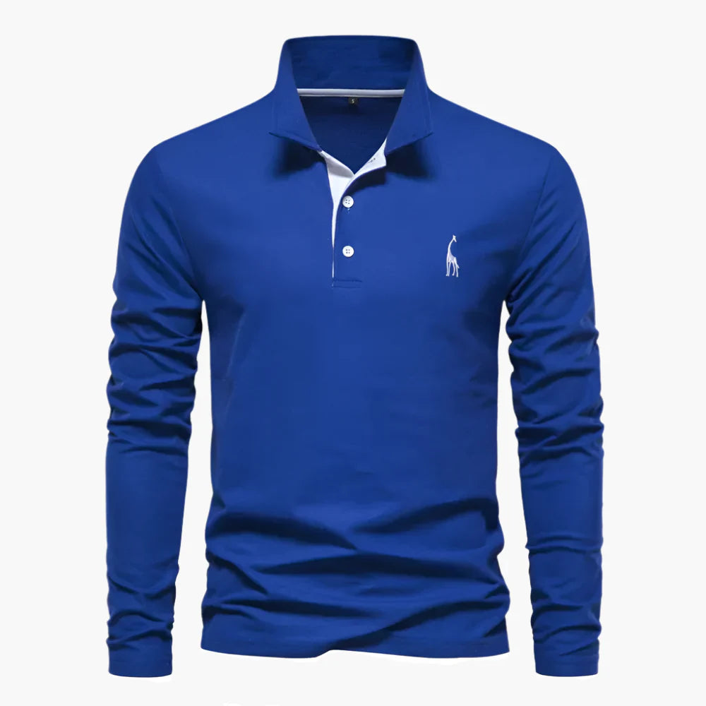 Polo à Manches Longues Classique pour Homme – Élégance Polyvalente et Confort