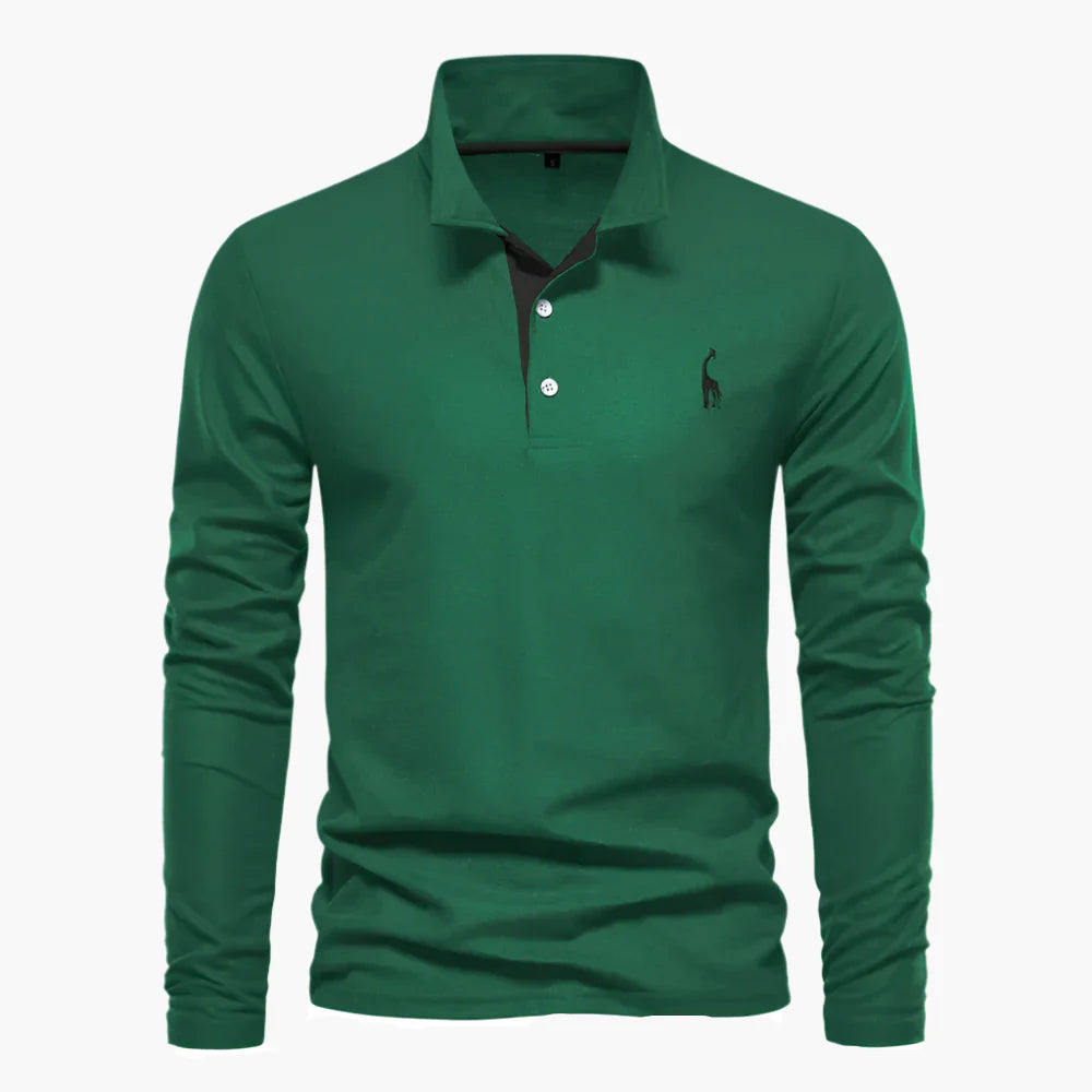 Polo à Manches Longues Classique pour Homme – Élégance Polyvalente et Confort