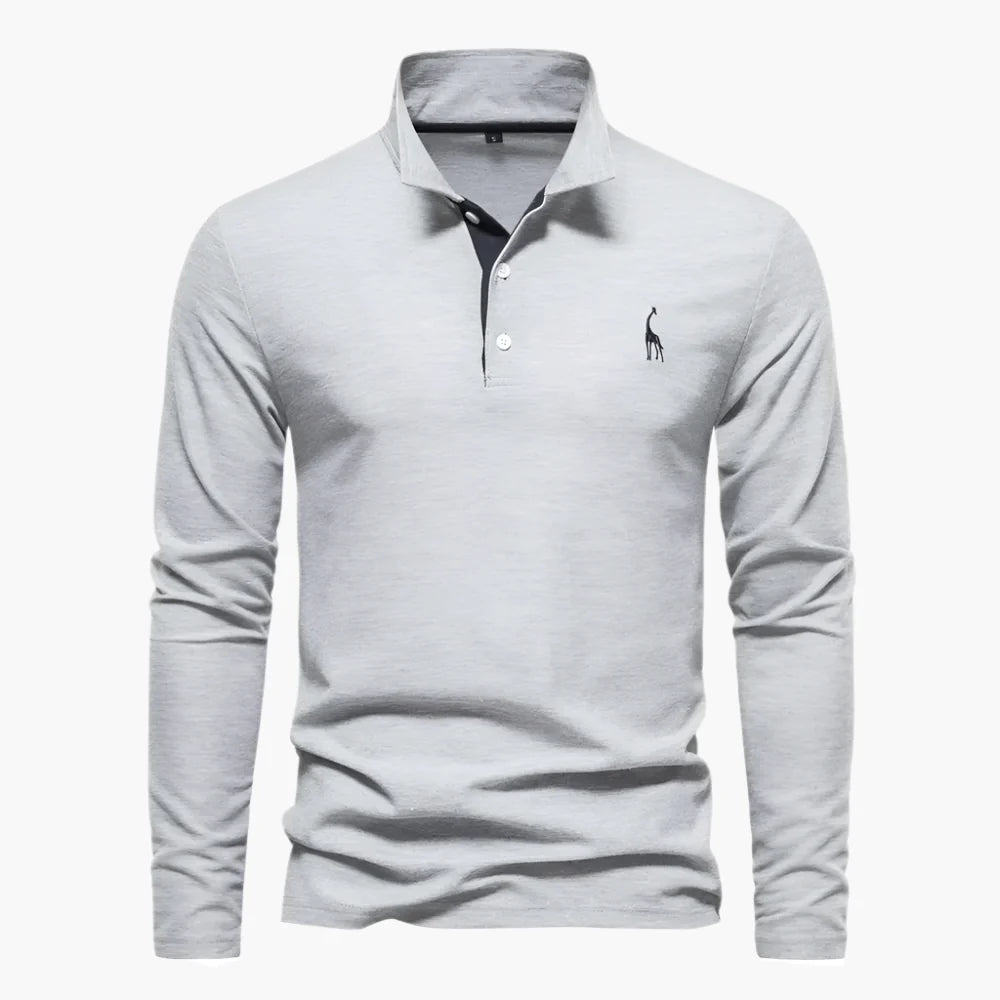 Polo à Manches Longues Classique pour Homme – Élégance Polyvalente et Confort
