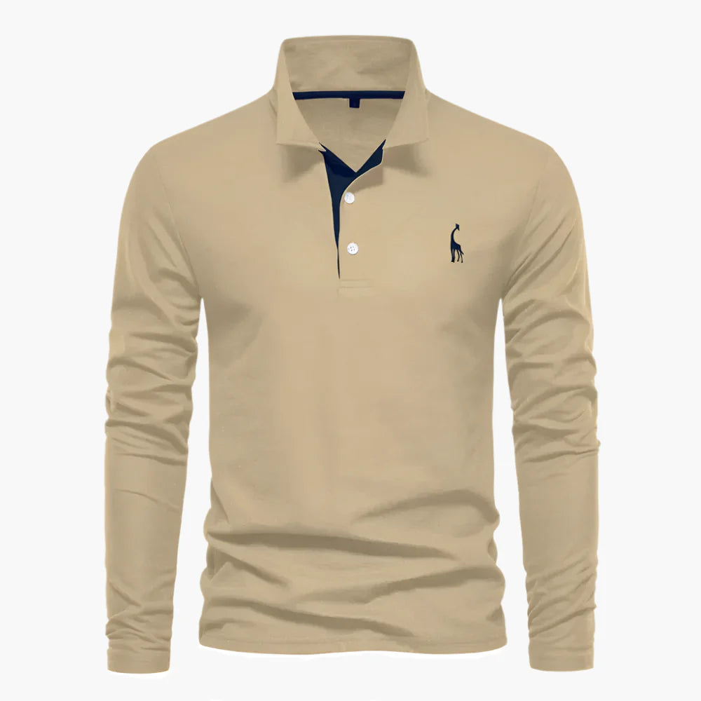 Polo à Manches Longues Classique pour Homme – Élégance Polyvalente et Confort